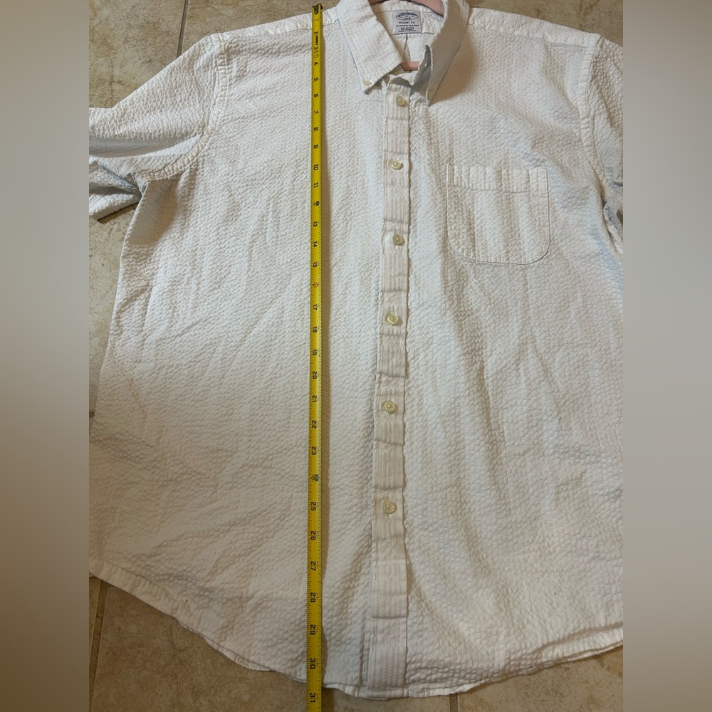 Brooks Brothers Cotton White Textured Button Down Shirt - Picture 5 of 6